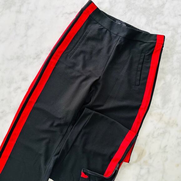 Who What Wear Track Pant XS *Target Black Red Stripe Wide Leg - Picture 2 of 7